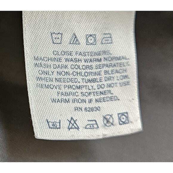 LANDS END Women's 14 16 Rain Wind Jacket Hooded Gore-Tex Olive Full Zip Bust 42" - Picture 8 of 8